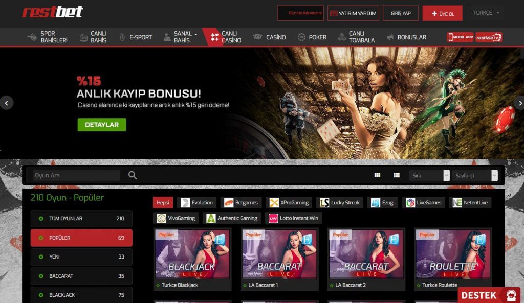 Restbet Casino