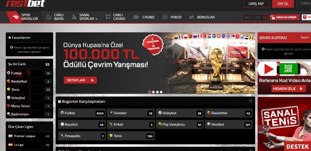 Restbet Canli bahis