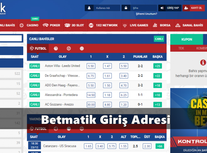Betmatik Canli Bahis