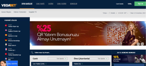 Vegabet Canli Bahis